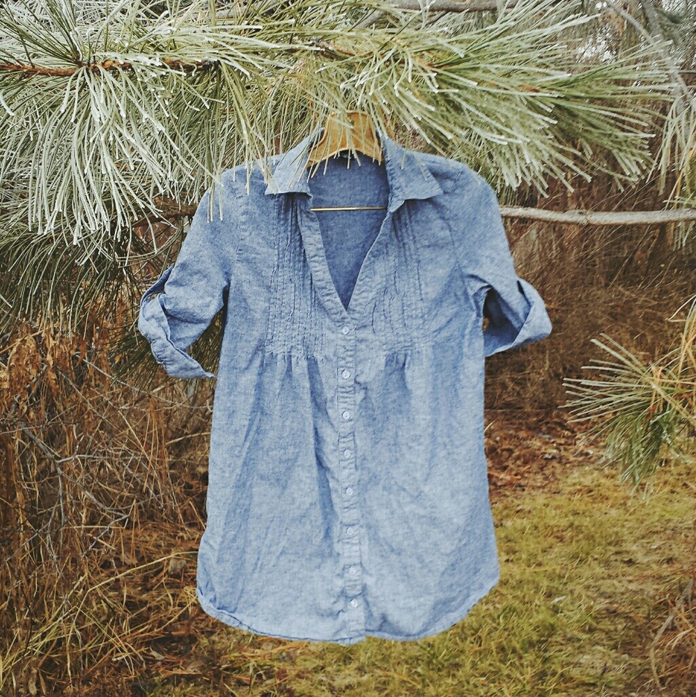Blue chambray tunic
